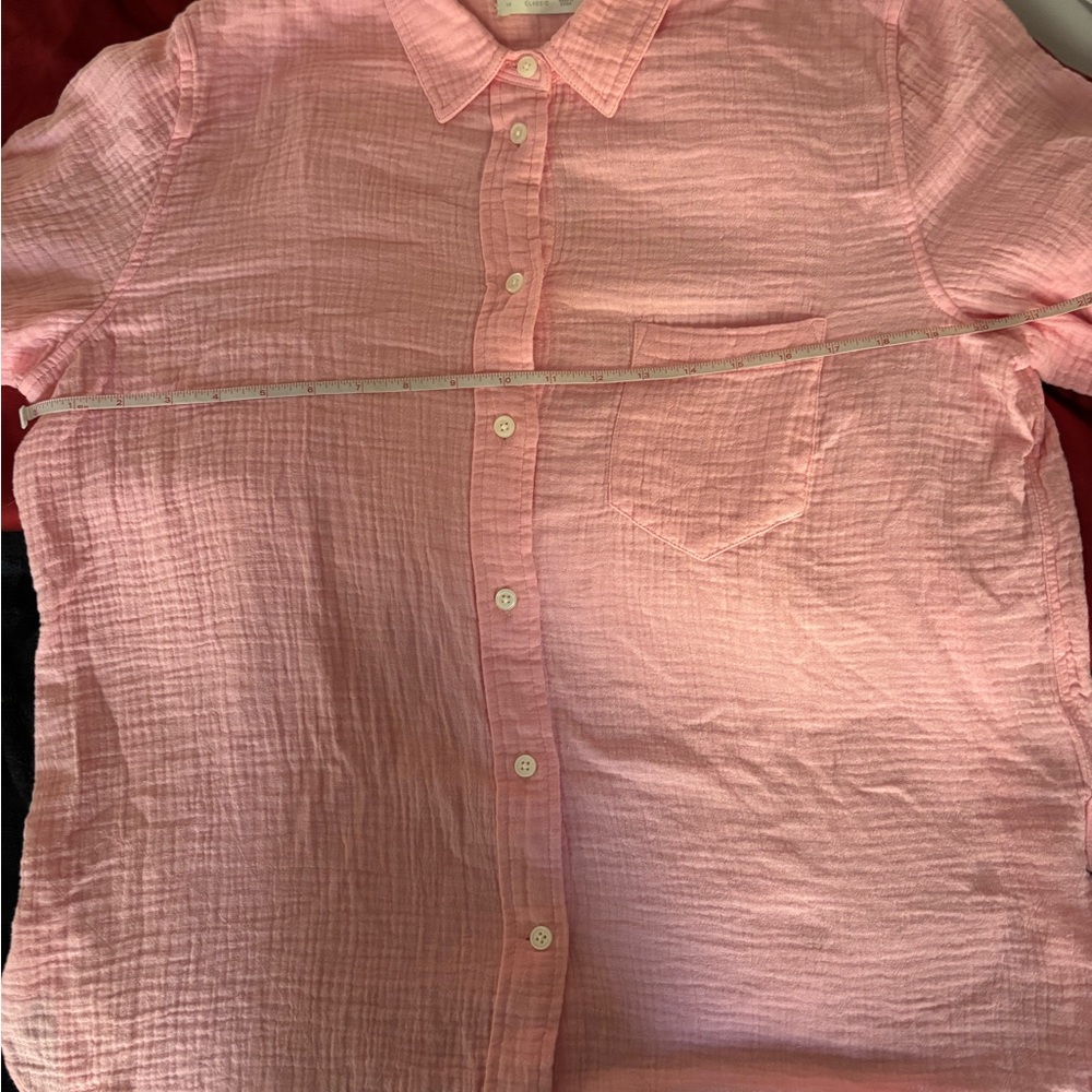 J. Crew Resort Pink Cotton Gauze Shirt size 14 - Picture 11 of 11